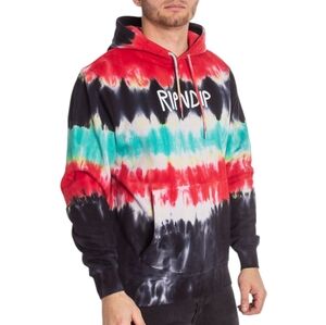 Ripndip Rubber Logo Hoodie Tie Dye Men's Large Casual‎